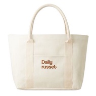 日本雜誌附錄 Daily Russet 加厚 刺繡 防水 帆布袋 大容量 手提袋 單肩袋 購