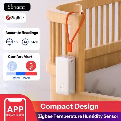 SONOFF SNZB-02B AirGuard TH Lite Zigbee Temperature Humidity Sensor,High-Accuracy Sensing, 6-Month D