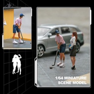 [Fenteer] 1/64 Scale Human Figure, Tiny Human Model, Golf Man Figure, Miniature Doll Model for Diora