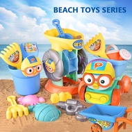 Oceanstar Pororo Children's Beach Toys Sand Toy Beach Bucket Trolley Play Hourglass Play Sand Play W