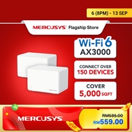 Mercusys AX3000 Whole Home Mesh WiFi 6 Router System Halo H80X (2-Pack) (Powered by TP-Link)