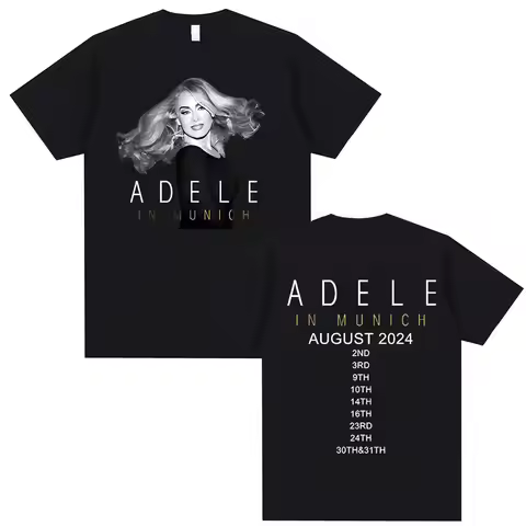 Popular Singer Adele in Munich Tour August 2024 Graphics T Shirts Men Women Fashion Oversized T-shir