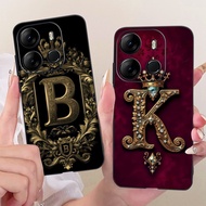 For Tecno Spark Go 2023 BF7n Casing Luxury Crown Letters Soft Black Silicone TPU Cover For Tecno Pop