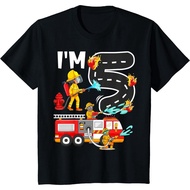 Premium Distro Fireman 5 Year Old I'm 5th Birthday Party Fire Truck T-Shirt