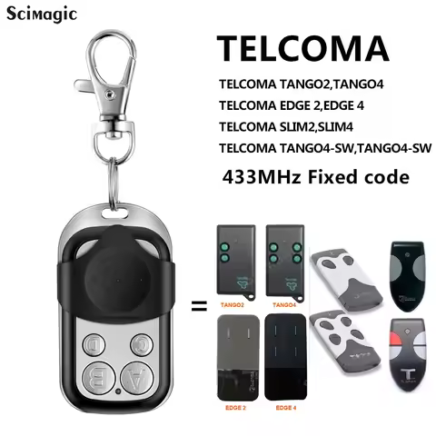 TELCOMA SLIM2 SLIM4 EDGE2 EDGE4 TANGO2 TANGO4 TANGO4-SW TANGO4-SW Garage Door Remote Control 433.92M