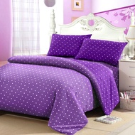 Sprei Vhepra Katun Motif Polkadot Bintik Dottie Ungu - Toko Warna Warni