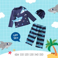 Uwae ชุดว่ายน้ำเด็ก ชุดว่ายน้ำเด็กชายกันยูวี Shark With Friends รุ่น UV327