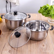 HY-# Dual-Sided Stockpot Stainless Steel Pot Multi-Purpose Mini Small Pot Hot Milk Pan Induction Cooker Universal Stew P