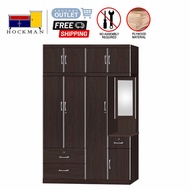 5 Feet Wardrobe Cupboard Mirror 62909 Wenge Color / Walnut 52908 Furniture Almari Baju