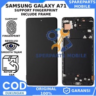 LCD TOUCHSCREEN SAMSUNG GALAXY A71 ORIGINAL SUPPORT FINGERPRINT INCLUDES FRAME WARRANTY