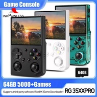 RG35XX PRO 3.5" IPS Screen Video Game Console Linux 64GB 5000+ Games Support Emulator Player TV Outp