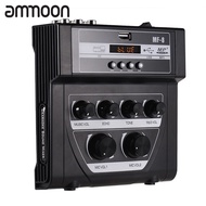 [ammoon]Mini Karaoke Sound Audio Mixer Stereo Echo Mixers Dual Microphone Inputs Support BT Recordin