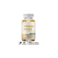 Kapsul Vitamin K2 + D3 Organik Meningkatkan Penyerapan Kalsium Memperkuat Tulang dan Mendukung Keseh