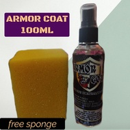 ARMOR WAX COAT FOR GLOSSY AND MATTE 100ML WITH FREE SPONGE AND PLASTIC RESTORER FOR MOTORCYCLE  AND 
