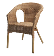 Chair rattan/bamboo size 58x56x79 cm.