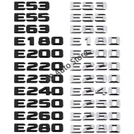 Modified Digital Alphabet Black and Silver E53 E55 E63 E180 E200 E220 E230 E240 E250 E260 Metal Car 