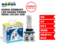 NARVA / SIRIUS Pelbagai Led Prestasi H1 H3 H4 H7 H8 H11 HB4(9006) HB3(9005) 9012(HIR2) H16 6500K 430