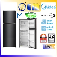 200L/240L/280L MIDEA Inverter Quattro 2-Door Fridge 2-Pintu Peti Sejuk | Digital Temperature Control &amp; Energy Saving