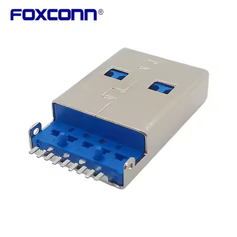 Foxconn Male Plug Type A USB Male Connector 180 Degree Patch Pin SMT SMD USB AM Male 3.0 9PIN Socket