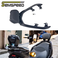 SEMSPEED Motorcycle Backrest Luggage Rack Rear Passenger Seat Back Rest Sissy Bar For Yamaha XMAX 30