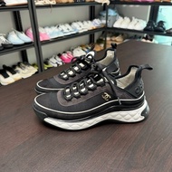 Chanel正品香奈兒運動鞋 氣墊黑色低幫徽標運動鞋 39碼
