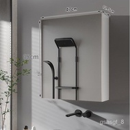 YQ17 Modern Alumimum Bathroom Mirror Cabinet Wall-Mounted Bathroom Single Smart Mirror with Shelf Toilet Storage Cabinet