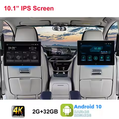 2026 Andriod 10 Car Headrest Monitor & Tablet PC GPS Logge 4K WIFI Video Player Monitor 2G+32GB ROM 