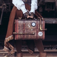 蒸汽朋克 道具 復古 行李箱 木箱 手提箱 旅行箱子
