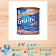 Ensure Gold Chocolate flavor. 400grams (1week Supply)Milk supplements for adult and senior.Abott