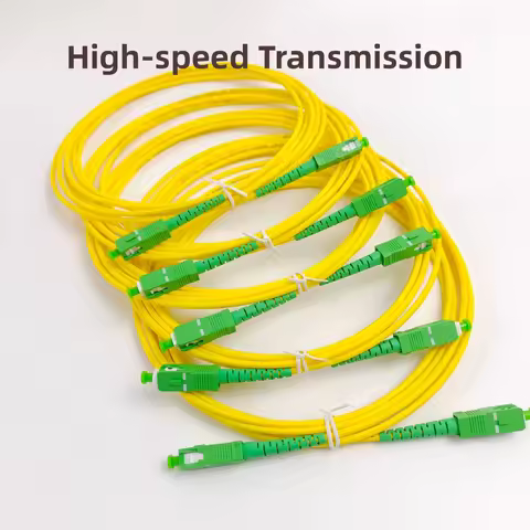 FASO 10/20/50PCs SC APC Optical Fiber OEM G652D Yellow Singlemode Simplex Fiber Optic Patch Cable 3.