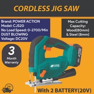 Electric Jig Saw 20V Jigsaw Blade Wood Cutter Machine Bevel Cut 0°-45° Mesin Potong Kayu Electric Sa