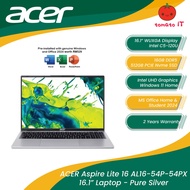 ACER Aspire Lite 16 AL16-54P-54PX Laptop - 16" WUXGA IPS/C5-120U/16GB DDR5/512GB SSD/Intel UHD/Windo