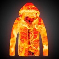 發熱外套🔥智能充電寶電熱衣服男女款冬季全身保暖加熱棉衣外套石墨烯發熱服