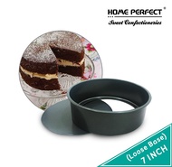 HOME PERFECT Loose Base Round Cake Baking Pan 7/8 Inch Non-Stick PFOA Free BK-DR07/LB BK-DR08/LB BK-
