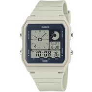 【柒號本舖】CASIO 卡西歐復古電子錶-米白 # LF-20W-8A (台灣公司貨)
