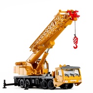 Toy Crane Lifter 360 Degress Rotate Work Platform Crane with 4 Front Wheel Steering Engineering Car