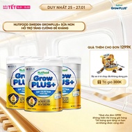 Combo 3 Sữa Bột Nutifood GrowPLUS+ Sữa Non - Hỗ Trợ Tăng Cường Đề Kháng 800g - Tăng Cường Hệ Miễn Dị