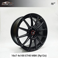 (RP12X) NEW SPORT RIMS LIGHT WHEELS RAXER FLOW FORMING 16 INCH 16x7 4x100 ET40 MBK READY STOCK SPORT RIM