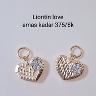 Liontin emas love kadar 375/8k