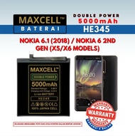 Baterai HE345 Compatible Nokia 5.1 Plus Nokia 6.1 (2018) Nokia 6 2nd Gen (X5 X6 Models) Double Power