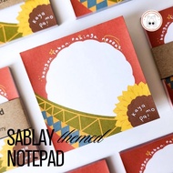 Sablay themed Notepad