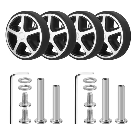 GUGULUZA 4/8Pcs Trolley Box Wheels Single Side Wheel Replacement Luggage Wheel 53mm Axles Luggage Wh