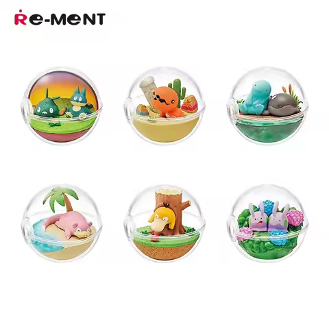New Hot Re-Ment Pokemon Terrarium Collection Relaxing Time Psyduck Quagsire Trapinch Slowpoke Goomy 
