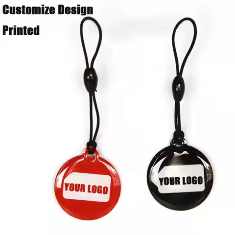 Customized Logo Waterproof Ntag213 Epoxy Keychain Epoxy Tag Social and Share