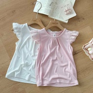 90-140 (174) Fei 2026 Spring Summer Perfume Nana 17461 Neckline Pleated Cloth Top [Do Not Use Discou