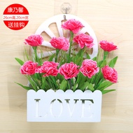 Simulation Fake Flower Hanging Basket Wall Hanging Flower Basket Set Wall Decoration Hanging Basket 