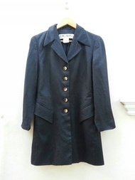 復古 ESCADA Margaretha Ley 亞麻黑色西裝外套 EU 36 尺寸 S - M