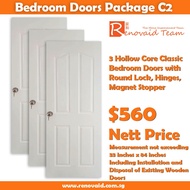 HDB Bedroom Door - 3 Classic Bedroom Doors (Hollow Core)