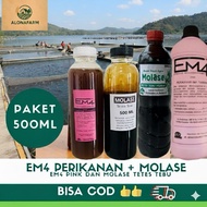 Em4 Fisheries 500ml + Sugarcane Molasses 500ml. Em4 pink + Molase