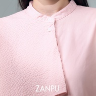 ZANPU SS26 Asymmetrical Layer Shirt เสื้อเชิ้ตแขนสั้น BL-9260303 (LIGHT PEACH)